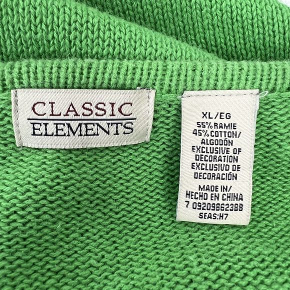 Classic Elements Festive Green Cardigan - Picture 8 of 11